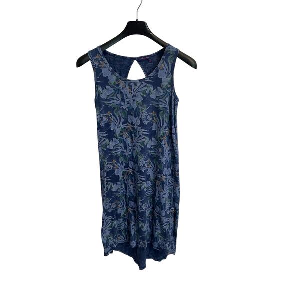 Fresh Produce Sleeveless Cotton Midi Dress Blue Tropical Pattern Boho Size XS - Picture 12 of 12